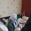Вручение жителям Кулешовского сельского поселения веточек вербы